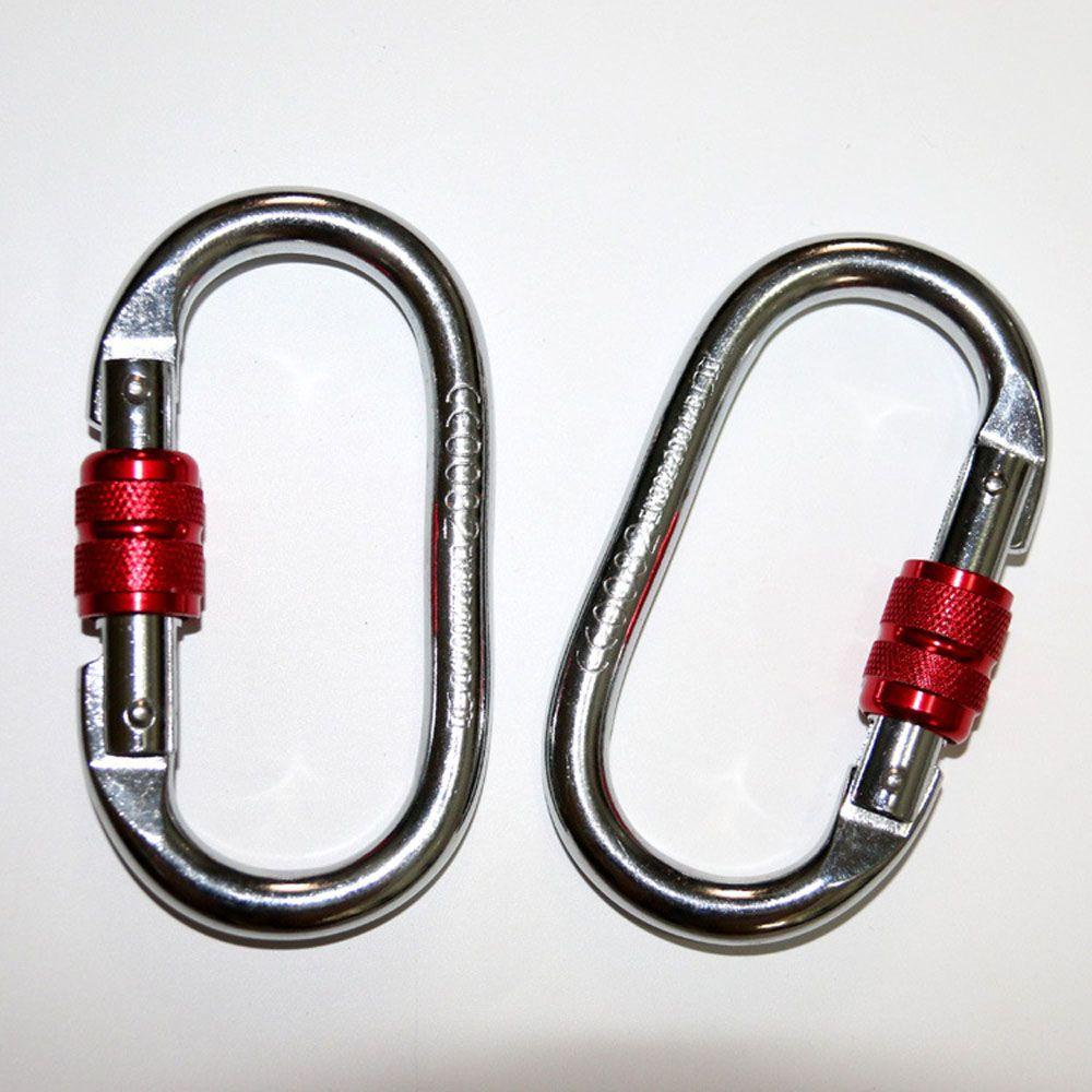 Móc Khóa Carabiner Hình Chữ D Bằng Hợp Kim Nhôm An Toàn Cho Leo Núi