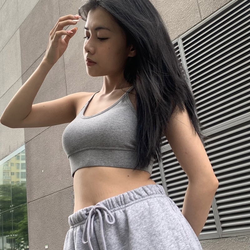 Áo tập Bra nữ thể thao basic chất cotton bản mới Lnd