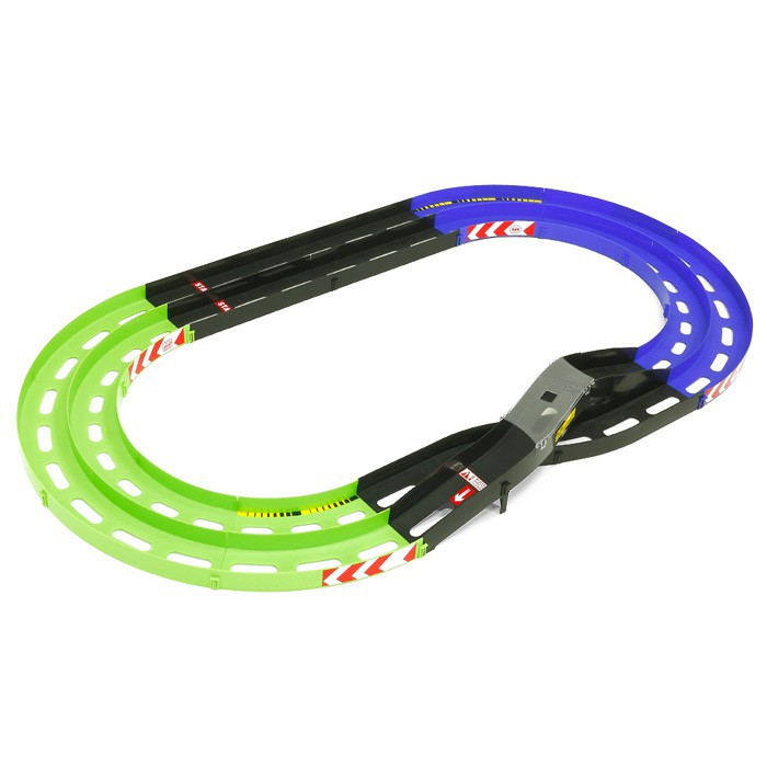 69569 Mô hình đường đua  MINI 4WD OVAL HOME CIRCUIT WITH LANE CHANGE (LIGHT GREEN/BLUE)  - GDC