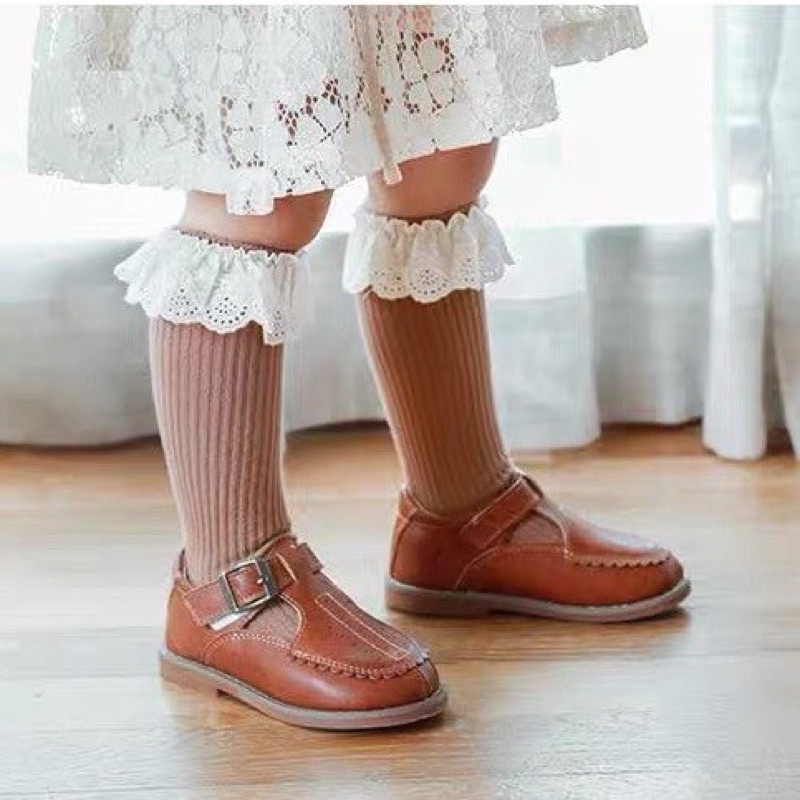 Tất Cao Cổ phối ren cho bé gái 0-4 tuổi chất Cotton mềm mịn siêu xinh phong cách Hàn Quốc chuẩn hãng NEMO BABY