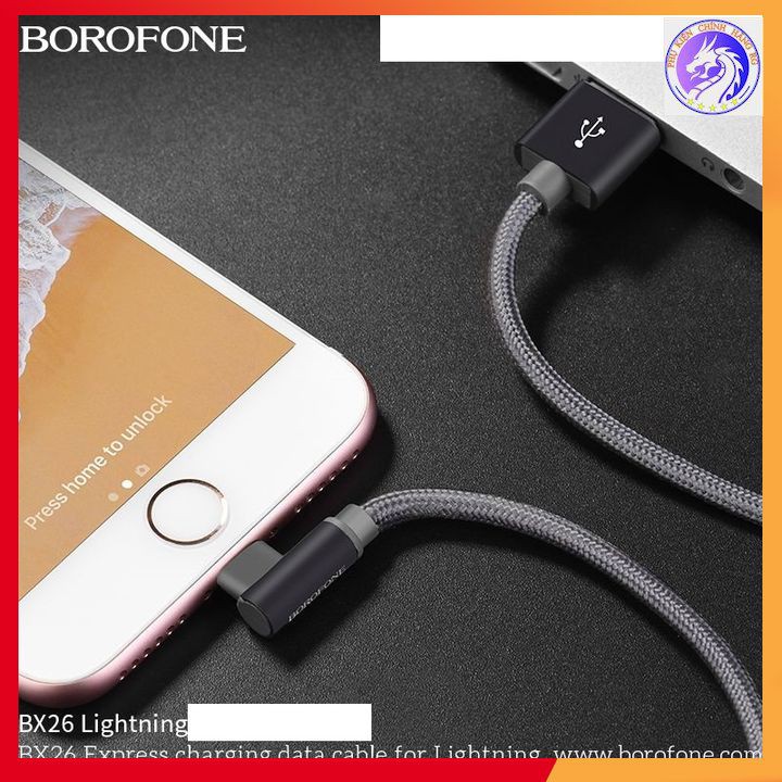 Cáp Sạc Chữ L Cổng Micro-USB / Lightning / Type-C Borofone BX26 Max 2.4A Dành Cho Game Thủ - Bảo Hành 12 Tháng