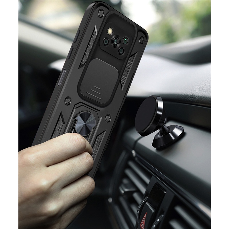 Ốp điện thoại kiểu giáp bảo vệ camera cho Xiaomi POCO X3 NFC M3 Pro F3 M2 GT 5G