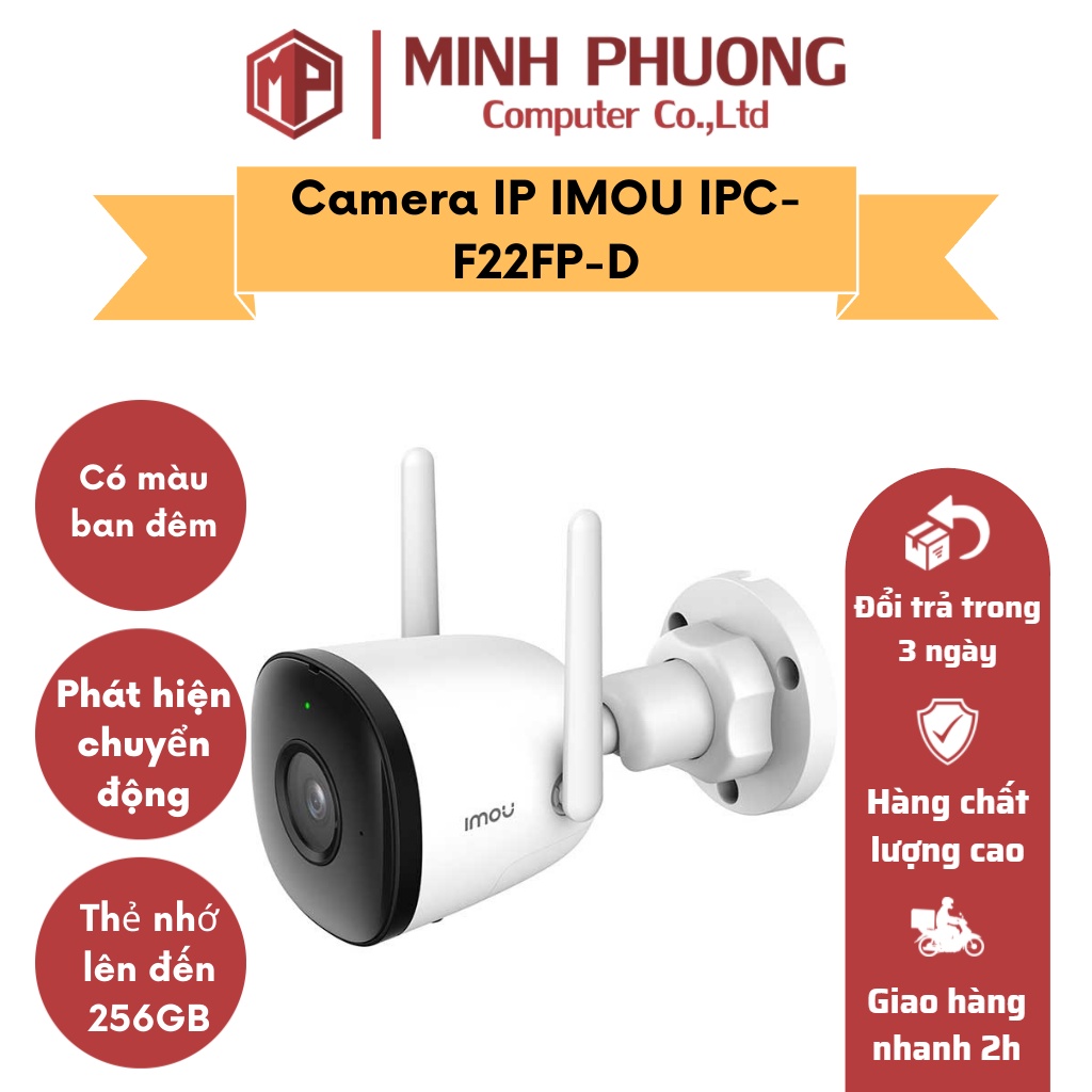 Camera IP IMOU IPC-F22FP-D-IMOU ngoài trời có màu ban đêm