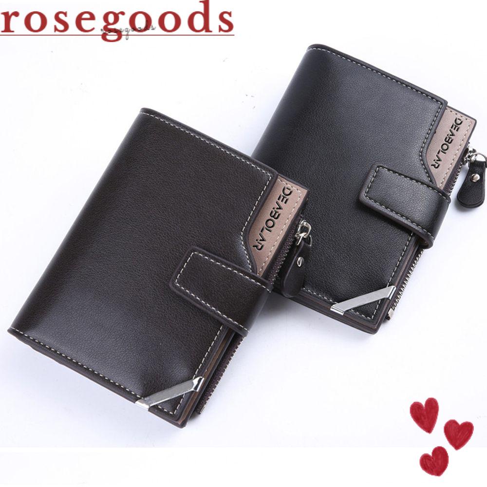 ☆ROSE☆ Creative Purse Bag Credit Card Credit Card Holder Men Wallet Multi-Card Slot Fashion Foldable PU Leather Medium Purses/Multicolor