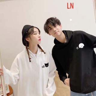 [ GIÁ SỐC ] Áo đôi hodie mèo chó LN08