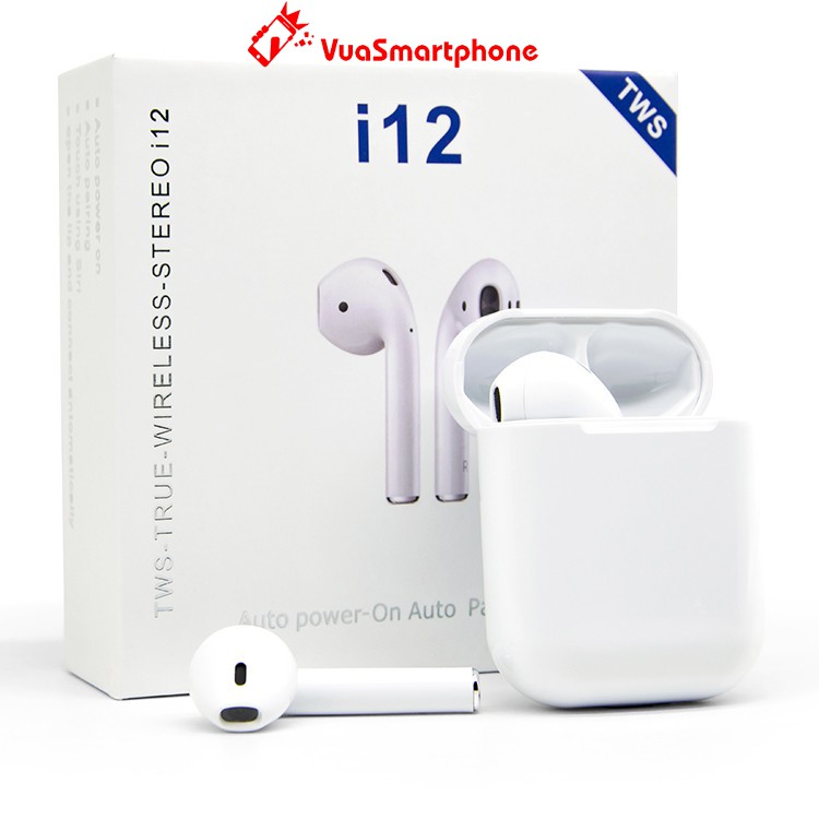 Tai nghe bluetooth không dây Inpods i12 TWS cảm ứng điều khiển cảm biến âm thanh HIFI cho Android iOS Bảo hành 12 tháng | BigBuy360 - bigbuy360.vn