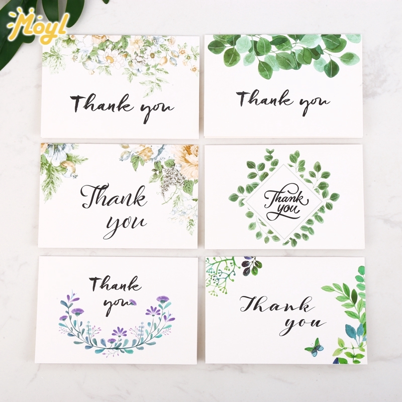 Set 6 Tấm Thiệp Giấy &quot;Thank You&quot; Kiểu Hàn Quốc