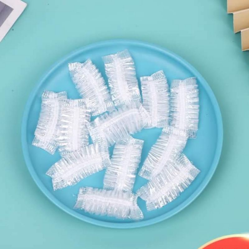 Gói 100 cái bịt lỗ tai nilon bảo vệ vành tai khi nhuộm làm tóc