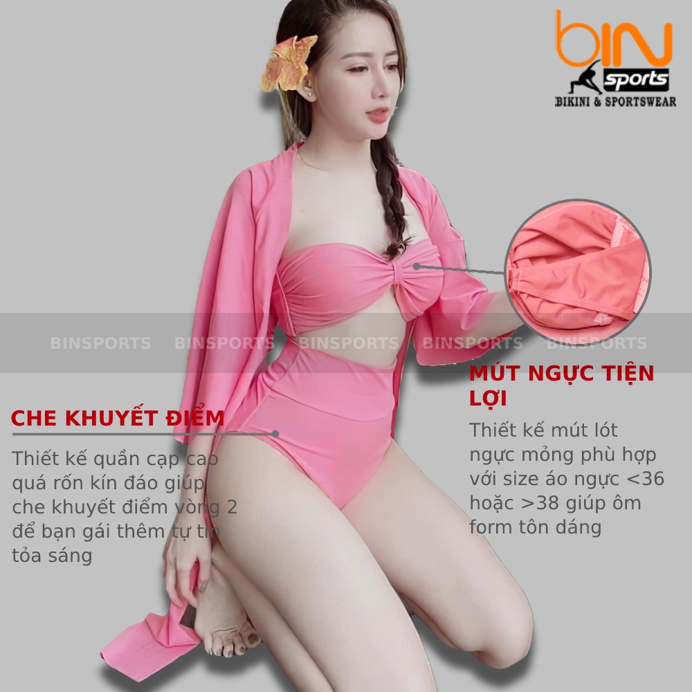 Bikini Nữ Hai Mảnh Cạp Cao Freesize Bin Sports BHV061