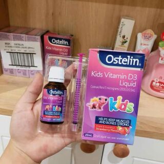 Ostelin mẫu mới 6m+ bổ sung Vitamin d3 vị dâu cho bé