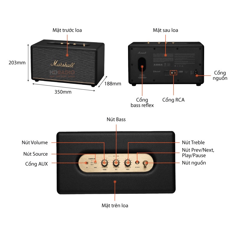 Loa Marshall Stanmore 3 New Chính Hãng - Bảo Hành 12 Tháng