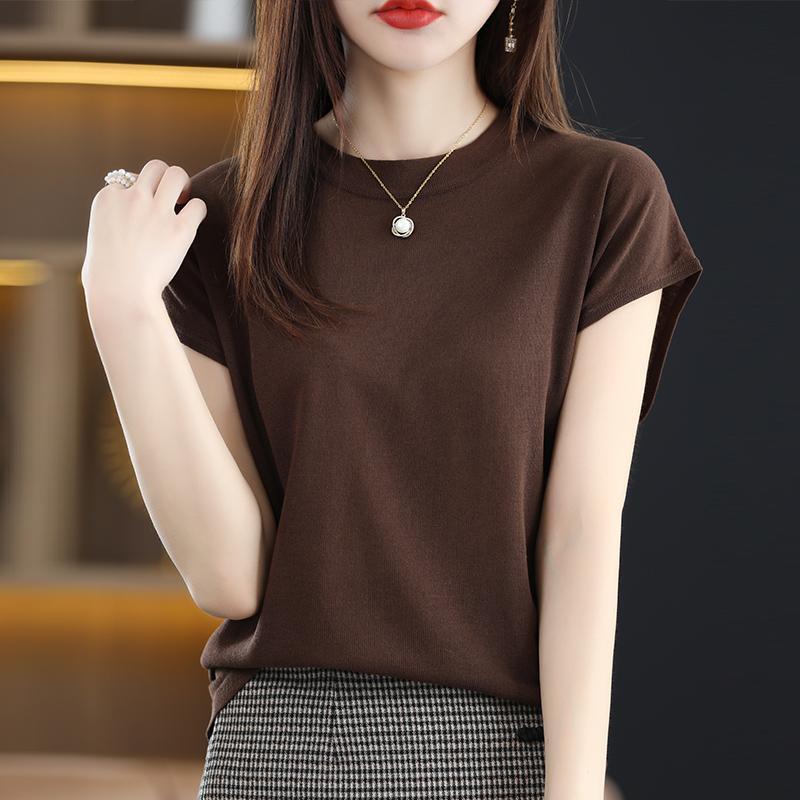 Áo Thun Tay Ngắn Cổ Tròn Thiết Kế Mới Thời Trang Mùa Hè Dành Cho Nữ