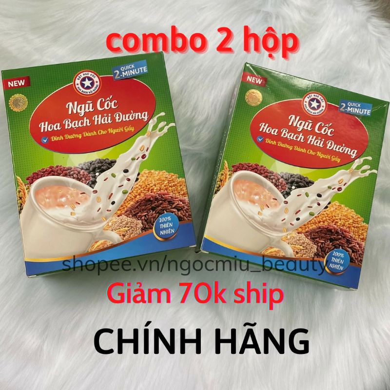 2 Bột ngũ cốc hoa bạch hải đường handmade 500g, cải thiện cân nặng