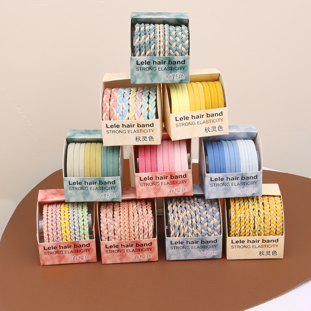 Set dây cột tóc BEADIA không đường may, độ co giãn cao, dễ thương