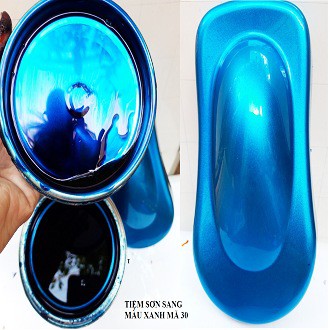 Màu xanh dương nhạt candy 30  đóng chai 100gam hệ màu chuẩn, cho xe máy, ô tô đẹp sang trọng, quý phái