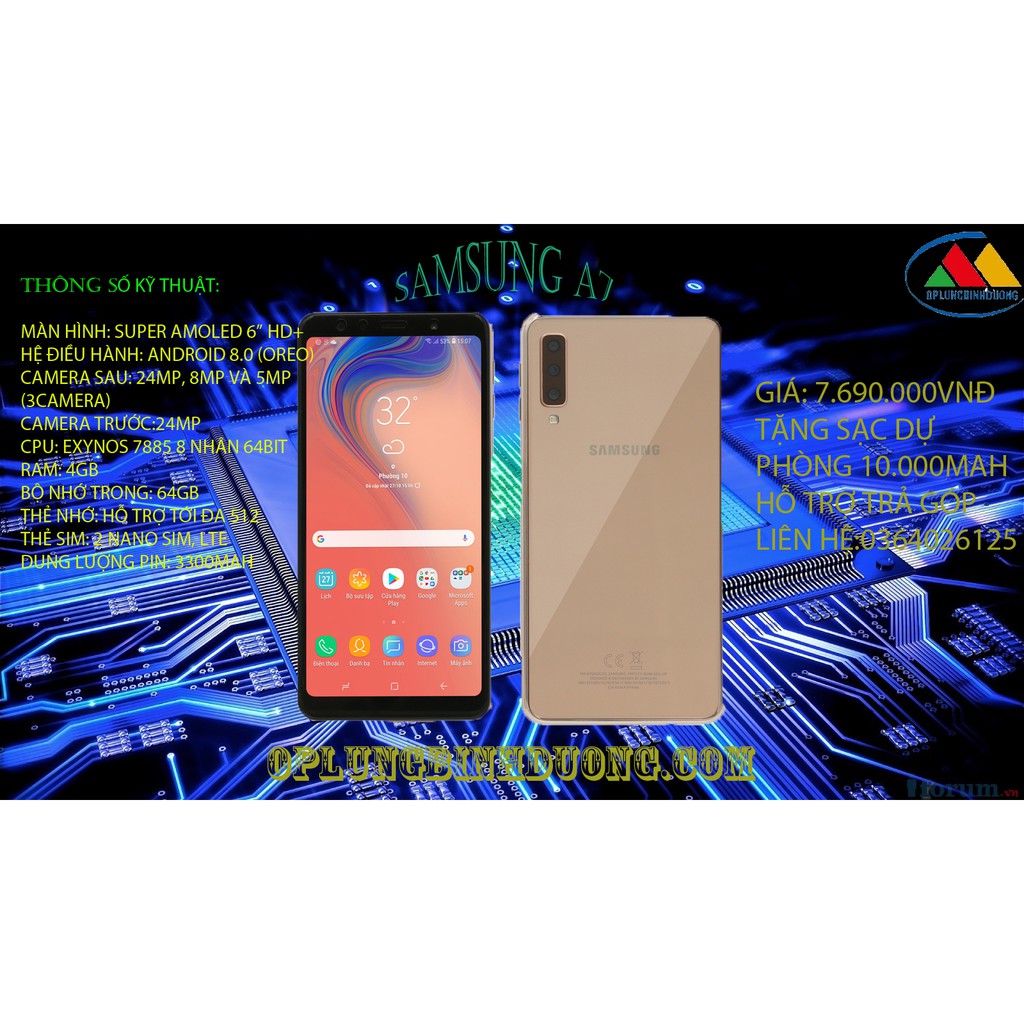SAMSUNG A7 4/64GB BẢO HÀNH 12 THÁNG | BigBuy360 - bigbuy360.vn