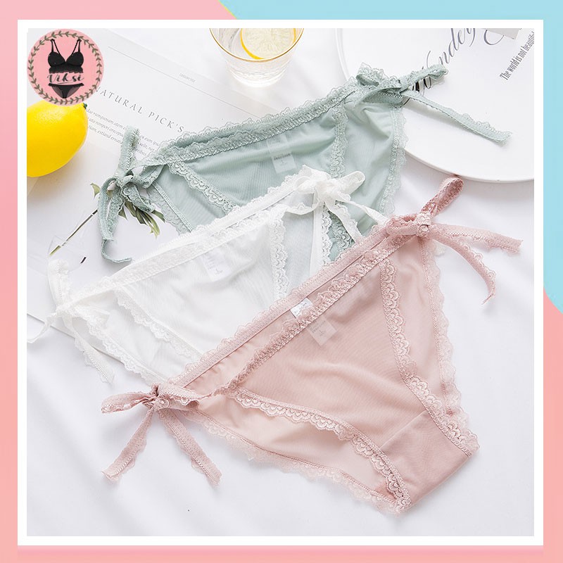 Quần lót ren nữ xuyên thấu dây buộc sexy quyến rũ gợi cảm siêu đẹp P25