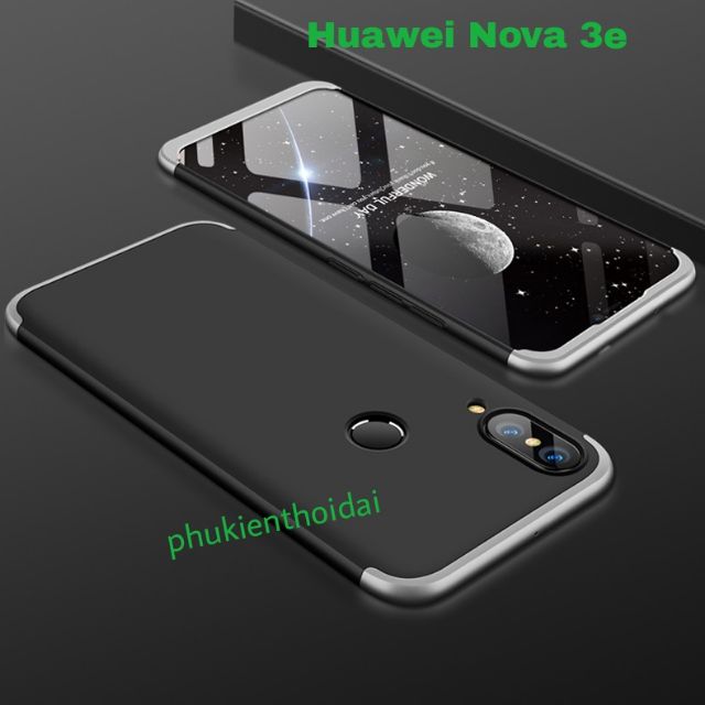 Ốp lưng Huawei Nova 3e hiệu GKK Bảo vệ 360 độ cao cấp siêu mỏng ( 3 mảnh )