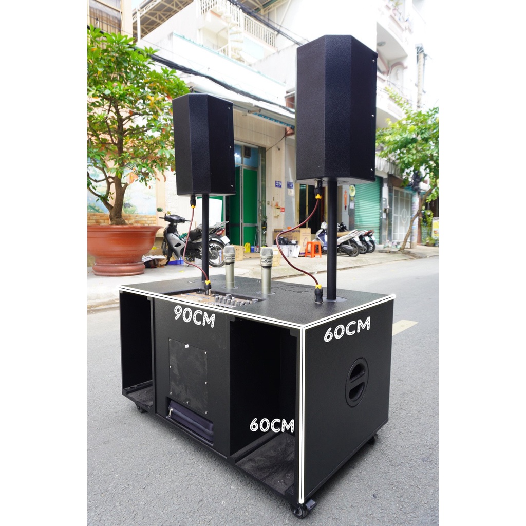 Loa karaoke công xuất lớn SGMAX 5.2 bass đôi 40 kèm loa thanh xoay 360 âm cực chi tiết. Sẽ không làm bạn thất vọng