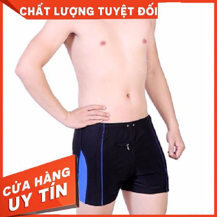 Quần Bơi Nam Speedo Đen Phối Xanh Có Túi Nhỏ Đựng Chìa Khóa - Hàng nhập khẩu