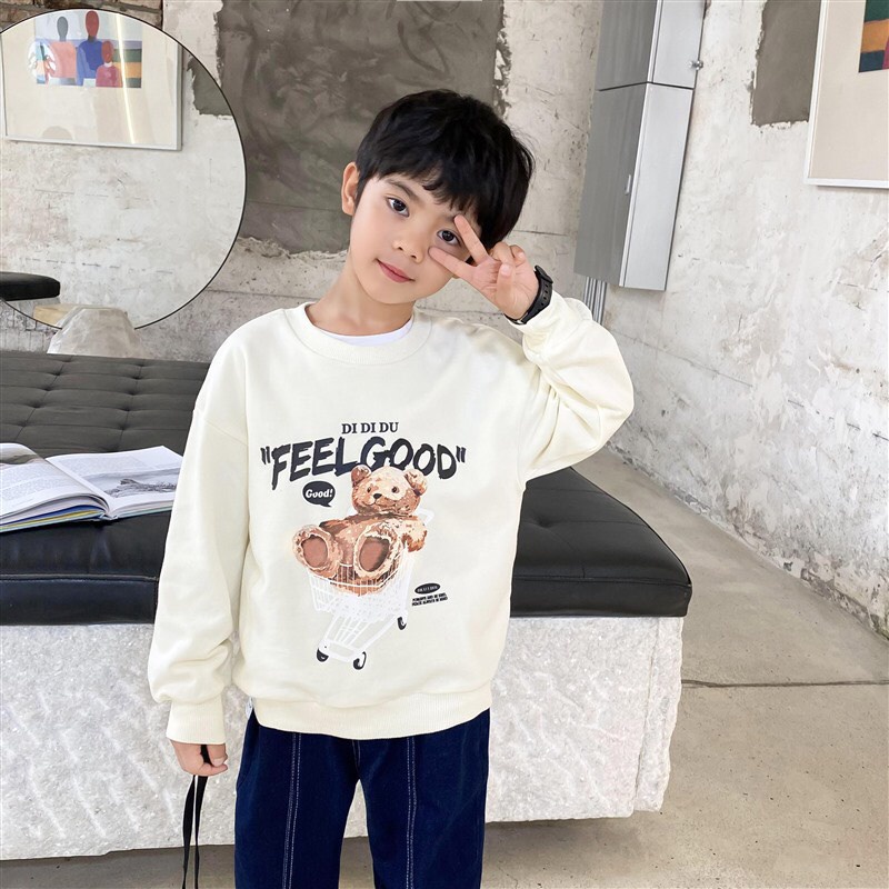 Áo nỉ trẻ em lót lông cao cấp cực dày dặn 8-22kg dành cho bé trai và bé gái giữ ấm cực tốt