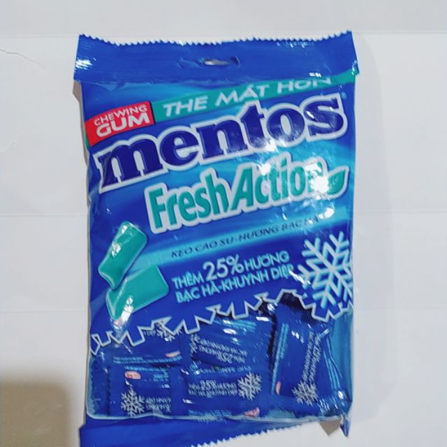 Kẹo Gum mentos the mát hơn gói 40 viên