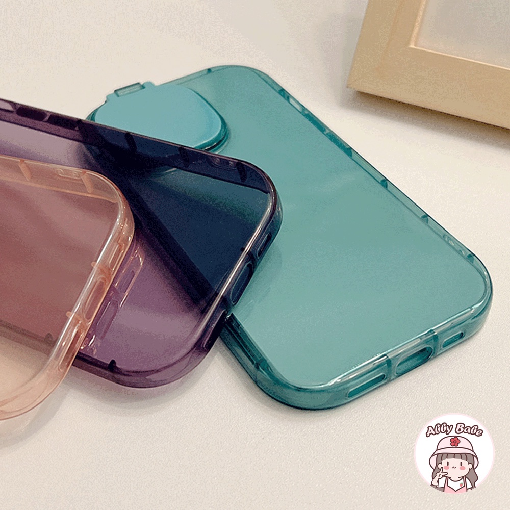 Ốp Điện Thoại TPU Mềm Mỏng Trong Suốt Chống Mồ Hôi Có Gương Trang Điểm Xoay Cho Iphone 11 7Plus 13 12 11 Pro Max X XS 12 13 XR