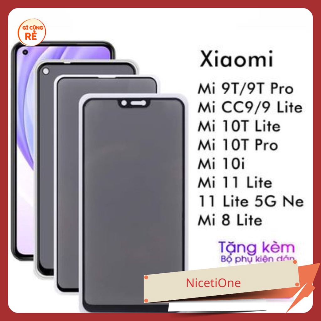 Kính cường lực xiaomi Mi 11 Lite Mi 9T Pro CC9 Mi 9 Lite 10T Lite 10i Mi 10T Pro Mi 8 Lite Chống nhì