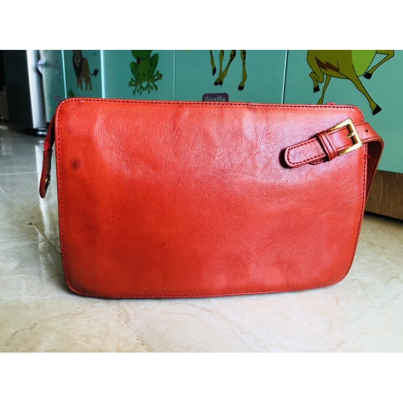 Ví cầm tay clutch si tuyển da mộc Valentino Morris ý