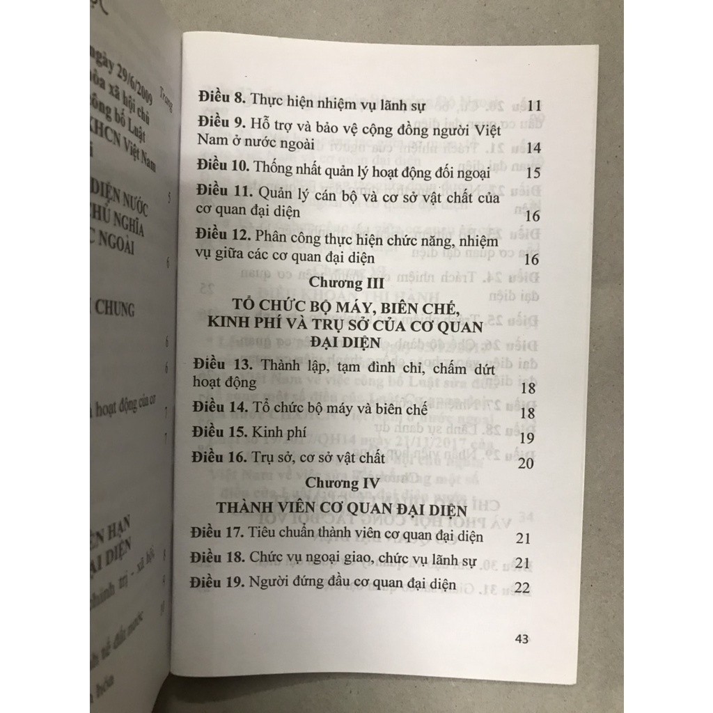 Sách Luật cơ quan đại diện nước CHXHCN Việt Nam ở nước ngoài