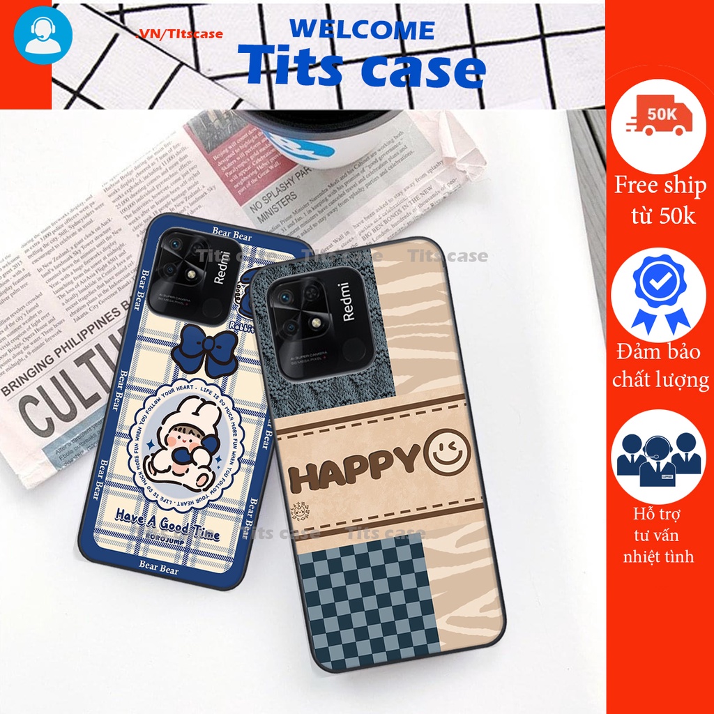 Ốp lưng Xiaomi REDMI 10C in hình bò sữa, gấu be@r, cute cực  ĐỈNH -  cực CHẤT-  cực COOL