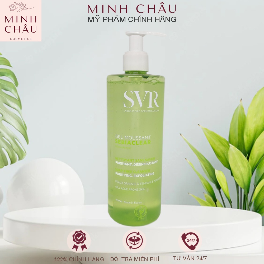 Gel rửa mặt SVR Sebiaclear Gel Moussant không có xà phòng 55/200/400 ml