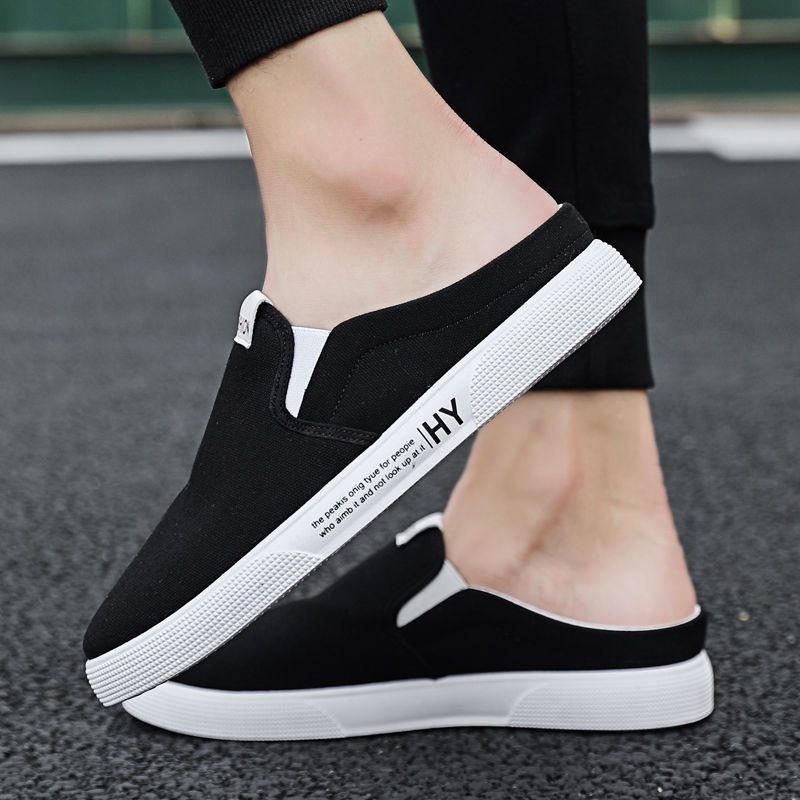 Giày lười vải canvas thoáng khí thời trang mùa hè phong cách Hàn Quốc cho nam