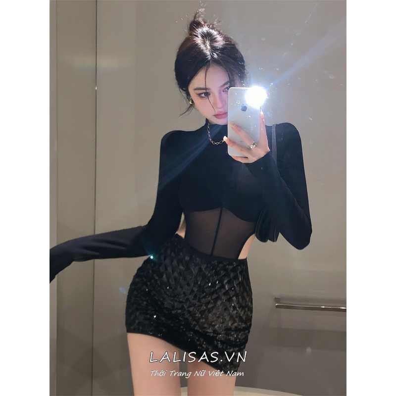 Áo Thun Tay Dài Quyến Rũ Dễ Phối Đồ Thời Trang Phong Cách Hàn Quốc