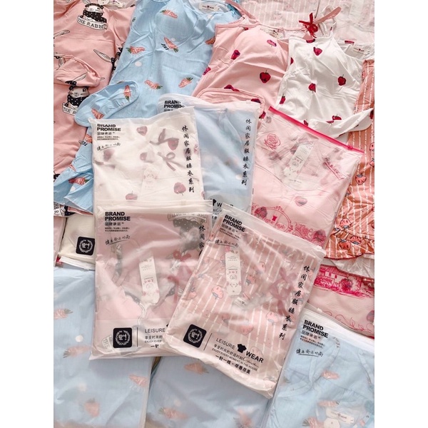 ĐẦM THUN 2 DÂY HOẠ TIẾT SIÊU DỄ THƯƠNG HÀNG CHUẨN QC TÚI ZIP | BigBuy360 - bigbuy360.vn