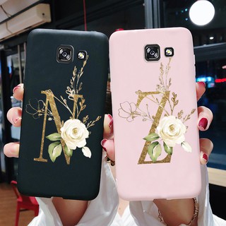 Ốp điện thoại TPU dẻo nhám chống sốc họa tiết chữ dễ thương cho Samsung Galaxy A7 2017 a7 2017 a720
