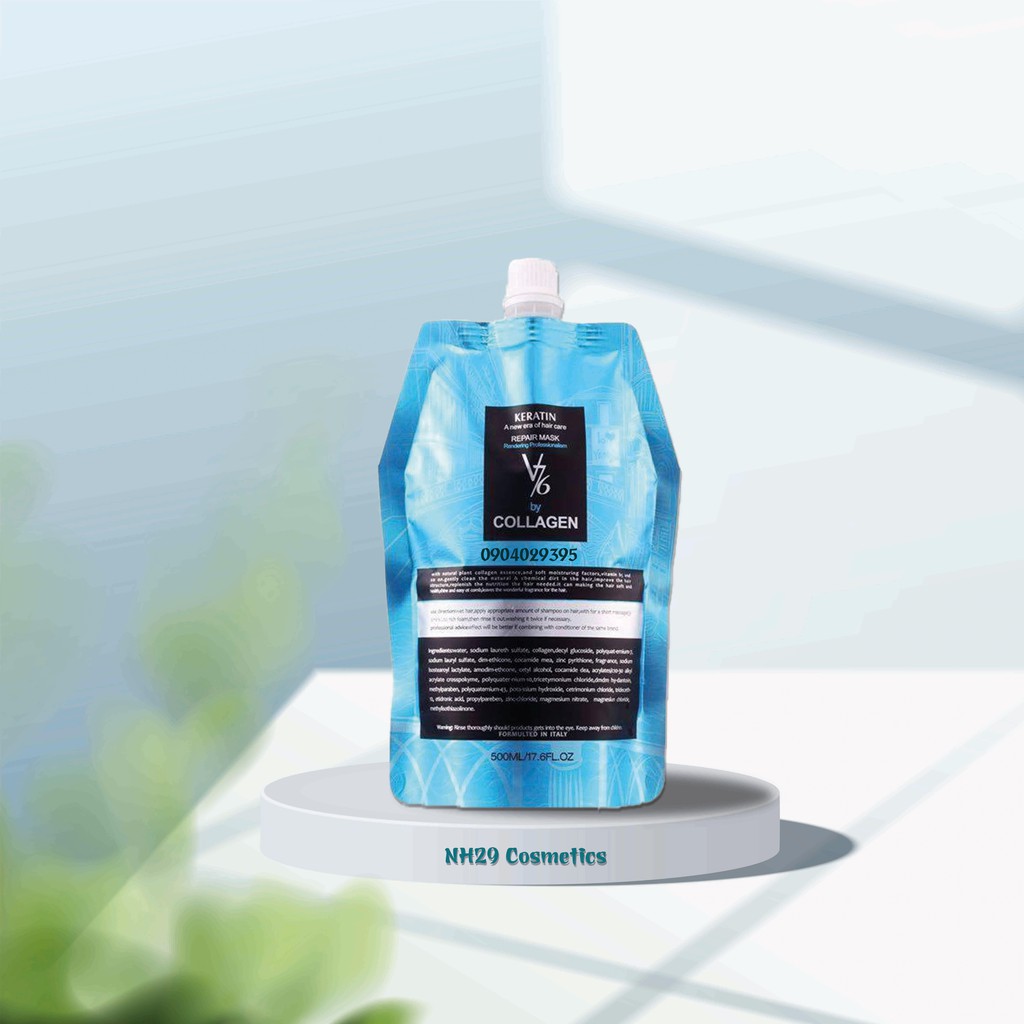 Kem ủ tóc Collagen Repair Mask V76 Italy 500ML (Tặng Mũ ủ tóc) | BigBuy360 - bigbuy360.vn