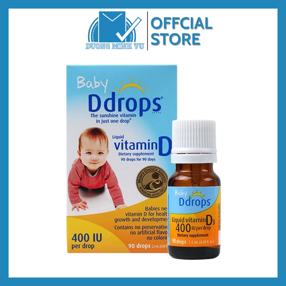 Vitamin d3 drops - baby ddrops bổ sung vitamin d cho bé 90 giọt hàng mỹ usa - ảnh sản phẩm 2