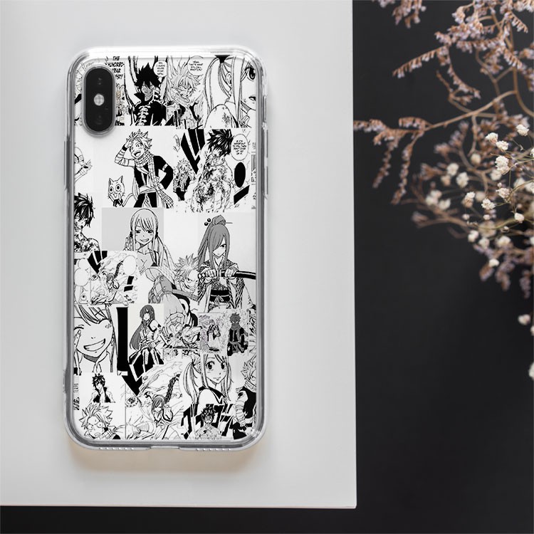 Ốp lưng iphone silicon Fairy tail manga collage iphone case   cho IP5 đến IP 12 pro max PAP20210943