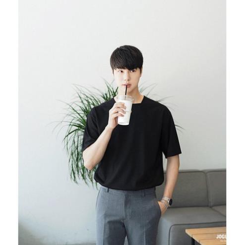 Áo phông đen trơn form rộng tay lỡ - áo over đen - black tee New