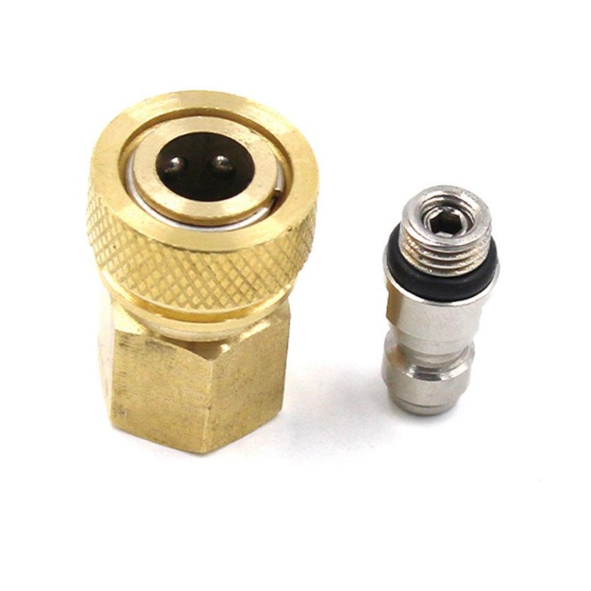 Đầu nối, khớp nối nhanh cho vòi bơm cao áp - Ren vào 10mm, đầu vào van 8mm + kèm theo doăng trắng cứng pkb