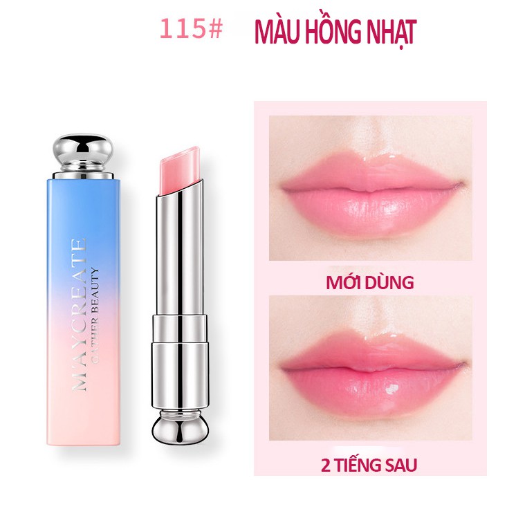 Son dưỡng môi MAYCREATE đổi màu theo thời gian, son dưỡng môi hàng nội địa Trung .LYSHOP