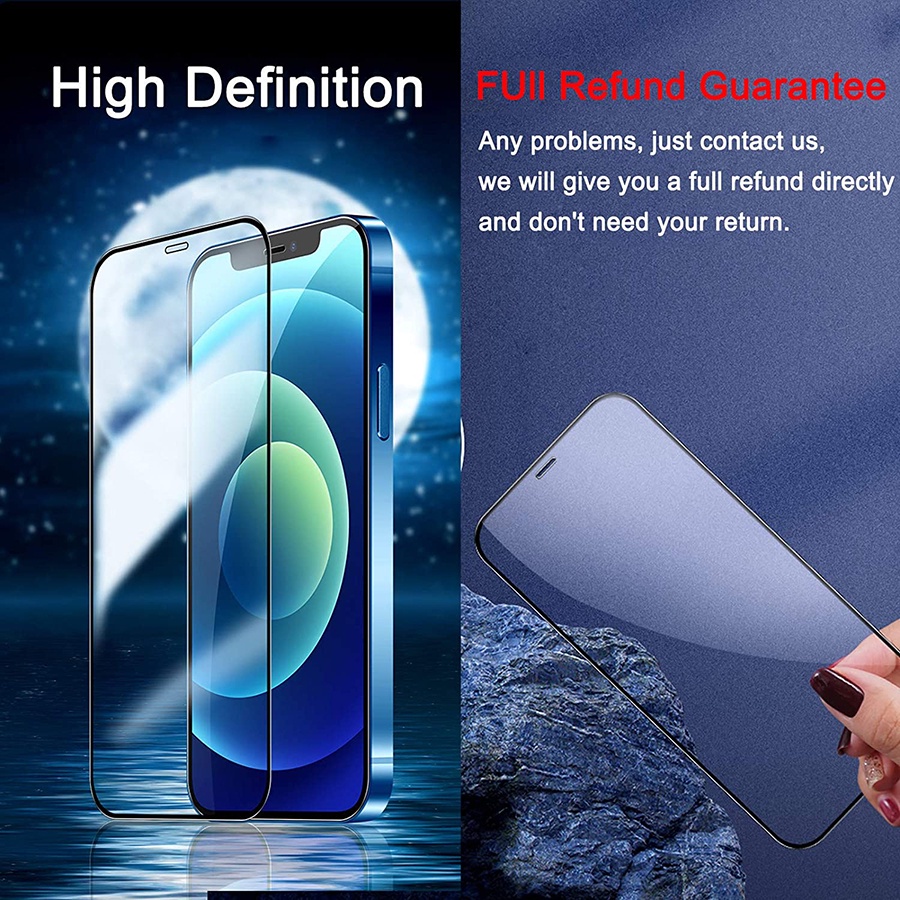 Set 2  kính cường lực dẻo Full màn Cho iPhone 15 Pro Max / 14 Pro Max / 11 12 13 Pro Max 14 Plus XR X XS Max