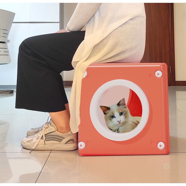 Bàn cào đồ chơi ổ nằm Colour Box 3 trong 1 cho mèo