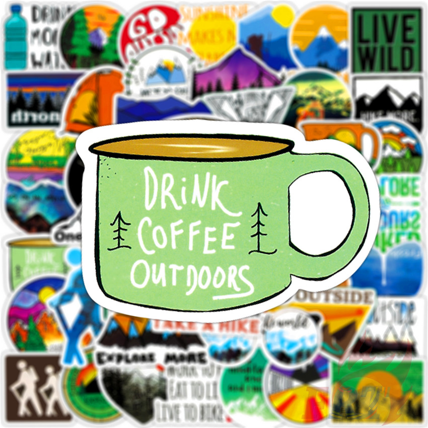 100Pcs/Set ❉ Outdoor Hiking Adventure Travel Series A Stickers ❉ Waterproof DIY Fashion Decals Doodle Stickers