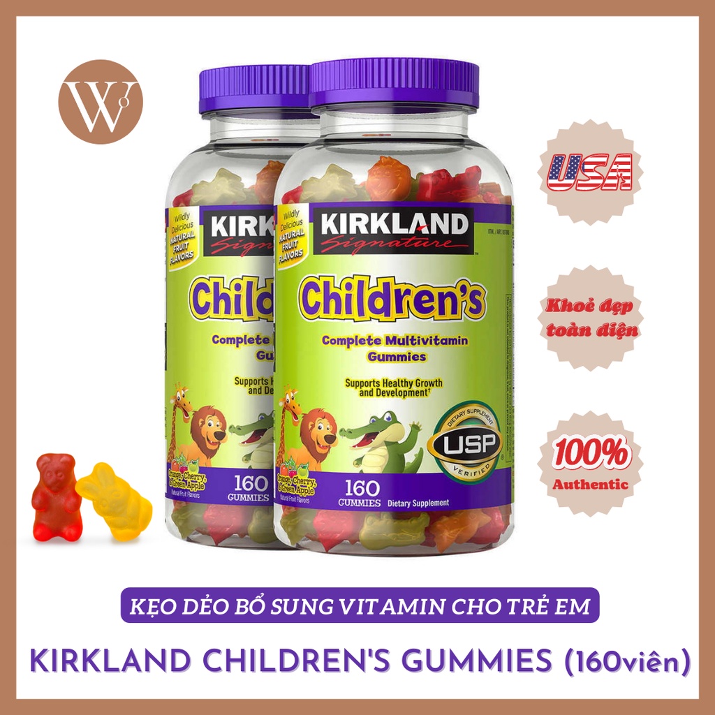 Kẹo dẻo bổ sung Vitamin và Dinh Dưỡng cho trẻ nhỏ KIRKLAND SIGNATURE CHILDREN’S GUMMIES