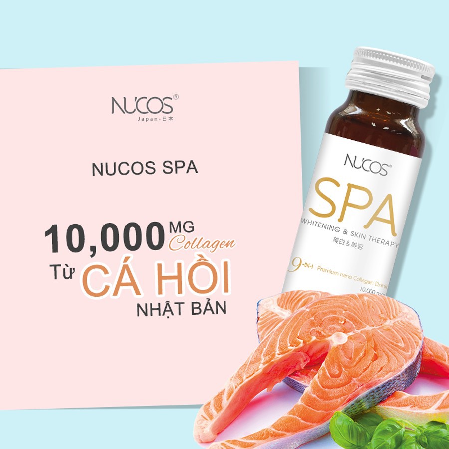 Nước Uống Collagen Nucos Spa Làm Sáng Da Spa Whitening &amp; Skin Theraphy 9-in-1 Collagen Drink (13.500mg x 10)