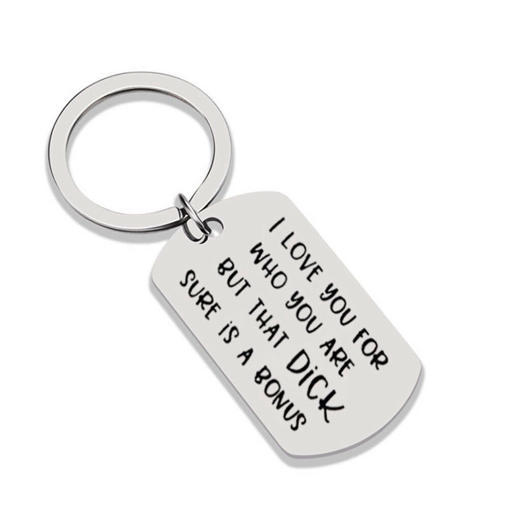 Móc Khóa Đôi In Chữ I Love You for Who You Are Thời Trang