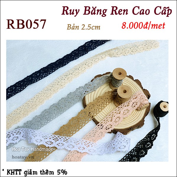 Ruy Băng ren Vintage bản 2.5cm RB057