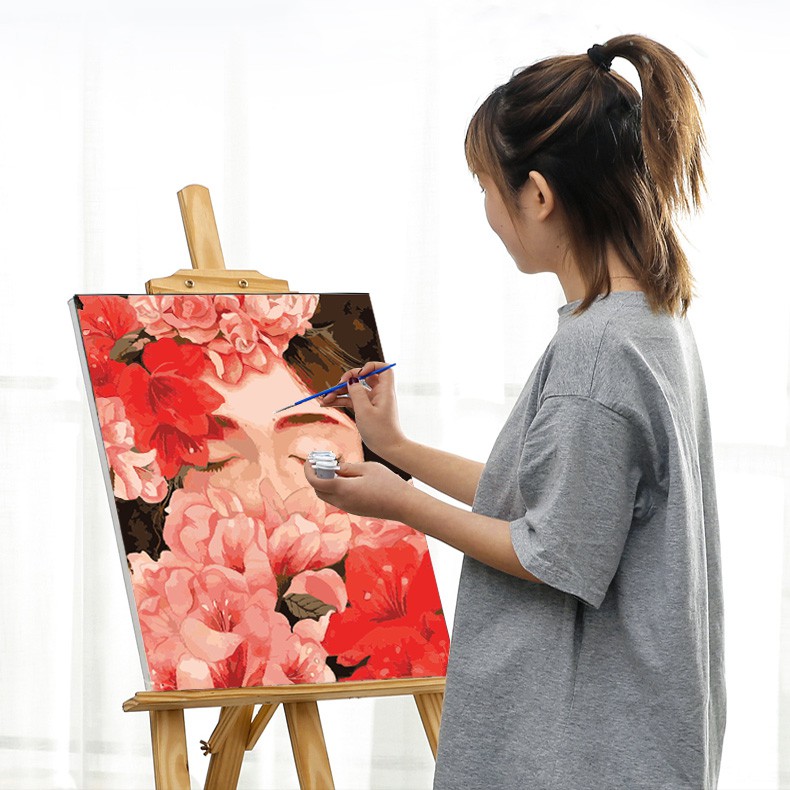 Tranh Sơn Dầu Số Hoá Cô Gái Tự Tô Màu Theo Số Size To Cho Người Lớn Căng Sẵn Khung 40x50cm Tranh Nàng Thơ Có Sẵn Giá Rẻ | BigBuy360 - bigbuy360.vn